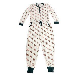 Tart Intimates PJs Womens L Pajama Christmas Plaid Deer Drawstring Waist Soft